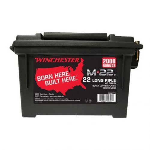 Winchester M-22 40 gr LDRN .22 LR Ammunition 2000 Rounds - S22LRTPB