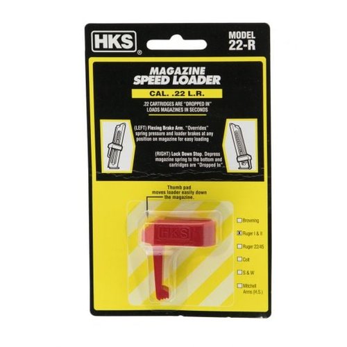 HKS Ruger MK I/MK II .22lr Plastic Magazine Speedloader, Red - 22R