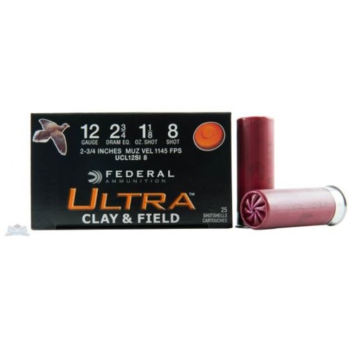Federal 12ga 2.75" 1-1/8oz Ultra Clay & Field Shotshell Ammunition 25rds - UCL12SI 7.5