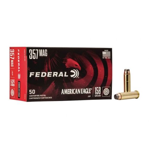 Federal American Eagle 357 Magnum 158gr JSP Ammunition 50rds - WMAE357A
