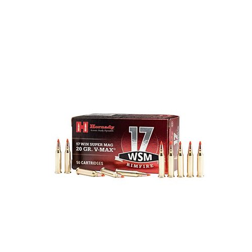Hornady .17 WSM 20gr V-MAX Varmint Express Rimfire Ammunition 50rds - 83180