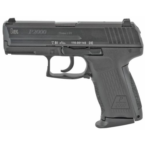 HK P2000 9mm Pistol, 3.66" Barrel, 3 Dot Sights, Black - 81000037