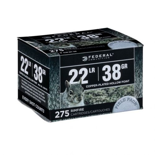 Federal .22 LR 38gr CPHP Field Pack Ammunition, 275 Round Box – 730