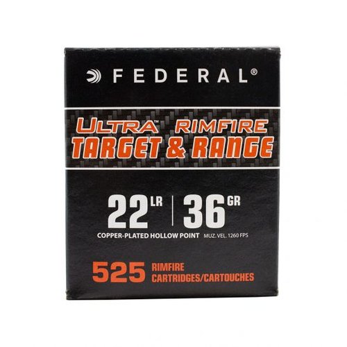 Federal 22LR 36gr CPHP 525 Round Copper Coated Hollow Point Bulk Ammo Pack - UTR2236
