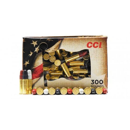 CCI Patriot Pack .22 LR 40 Grain Red, White, and Blue Ammunition, 300 Rounds - 921RWB