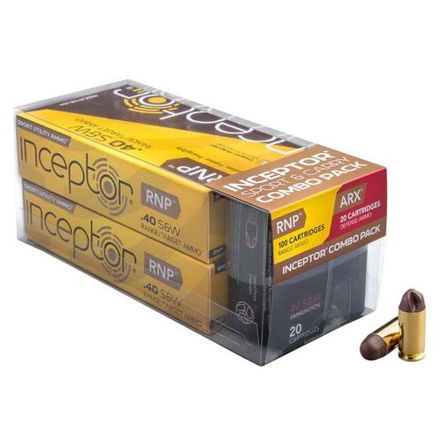 Inceptor Sport & Carry 88, 97 gr ARX/RNP .40 S&W Ammo, 120/box - 40RNPARX