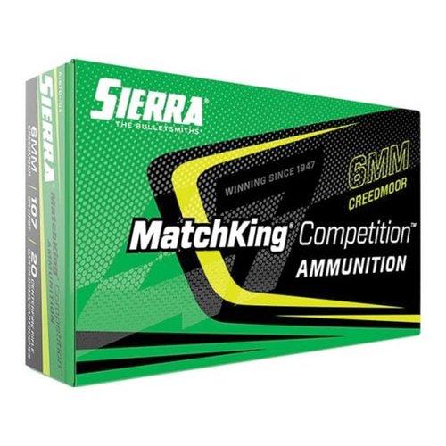 Sierra MatchKing 6mm Creedmoor 107 gr Ammo SMBTHP - 20rds - A157004