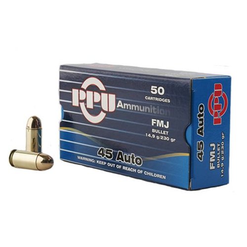 PRVI Partizan .45 ACP 230gr FMJ 50 Rounds Ammunition - PP-R4.3